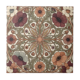 Art Nouveau Anêmona Floral Circular