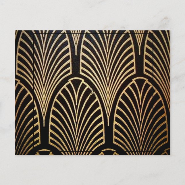 Art nouveau, art deco, padrão do ventilador, bronz (Frente)