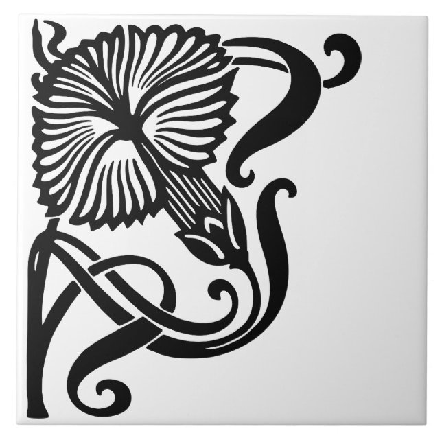 Art Nouveau Azulejo cerâmico (Frente)