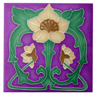 Art Nouveau Azulejo de Lareira cerâmica