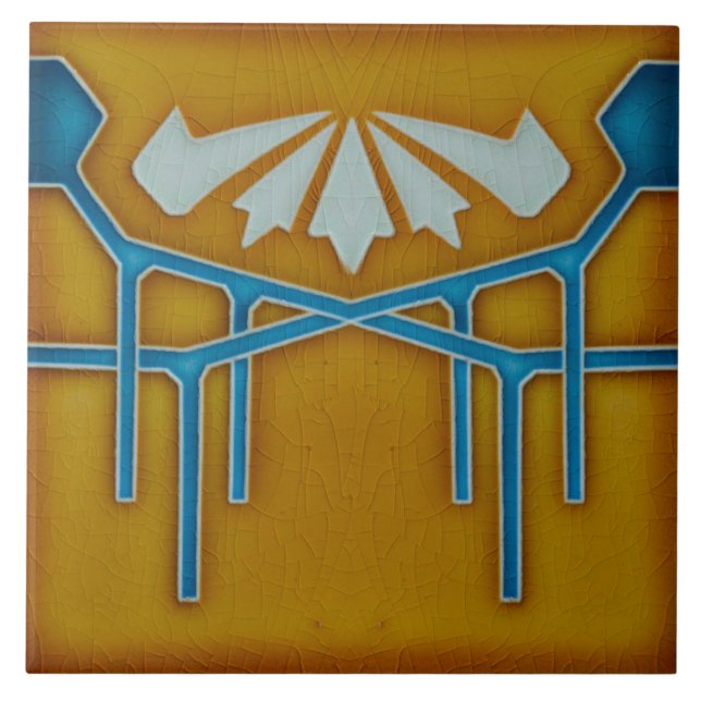 Art Nouveau Azulejo de Lareira cerâmica (Frente)