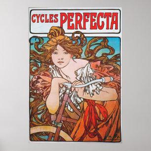 Art Nouveau Bicicleta de Poster