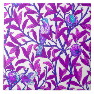 Art Nouveau Bird & Pomegranate, Ametist Purple
