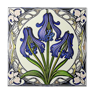 Art nouveau bluebell flor patenteado 1