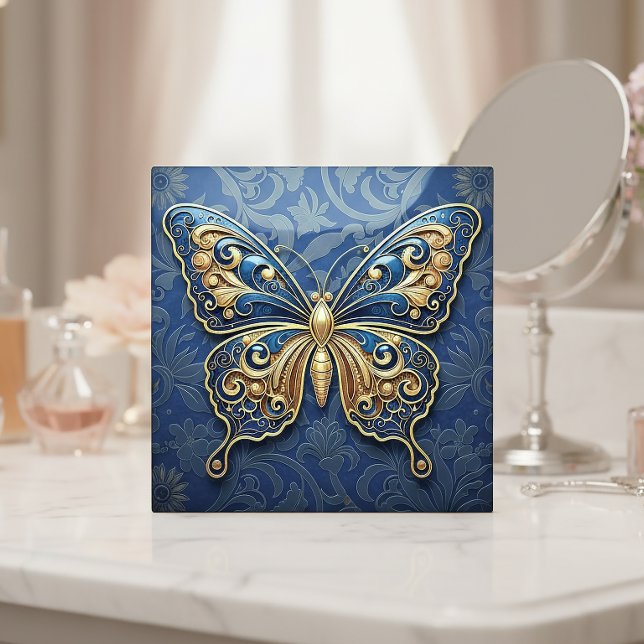 Art Nouveau Butterfly Pat#2 Blue ID1222 (Criador carregado)