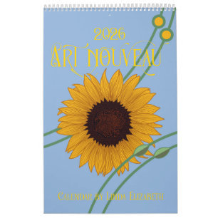 Art Nouveau Calendário Botânico Retroativo