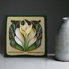 Art Nouveau Calla Lily Arte Floral Simétrica