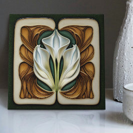 Art Nouveau Calla Lily Arte Floral Simétrica