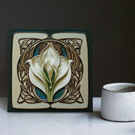 Art Nouveau Calla Lily Arte Floral Simétrica