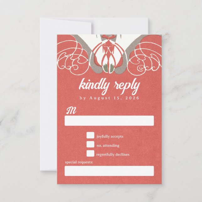 Art Nouveau Calla Lily Elegance RSVP (Frente)