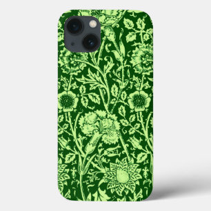 Art Nouveau Carnação Damask, Forest Green