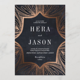 Art Nouveau carvão e bronze Convite de