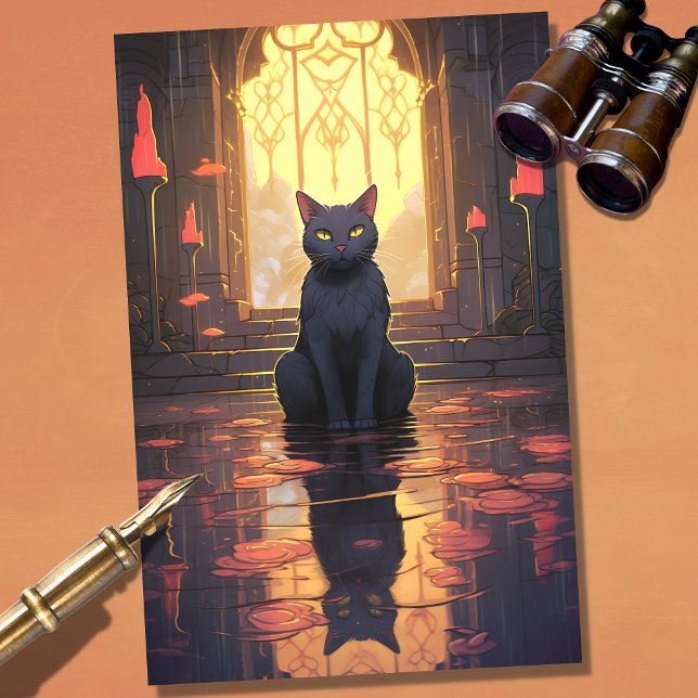 Art Nouveau Cat 1 Papel de dissociação (Criador carregado)