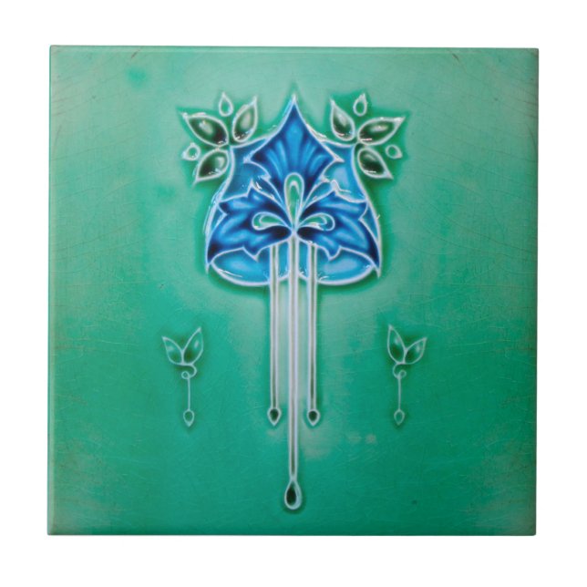 Art Nouveau Ceramic Fireplace Wall tile (Frente)