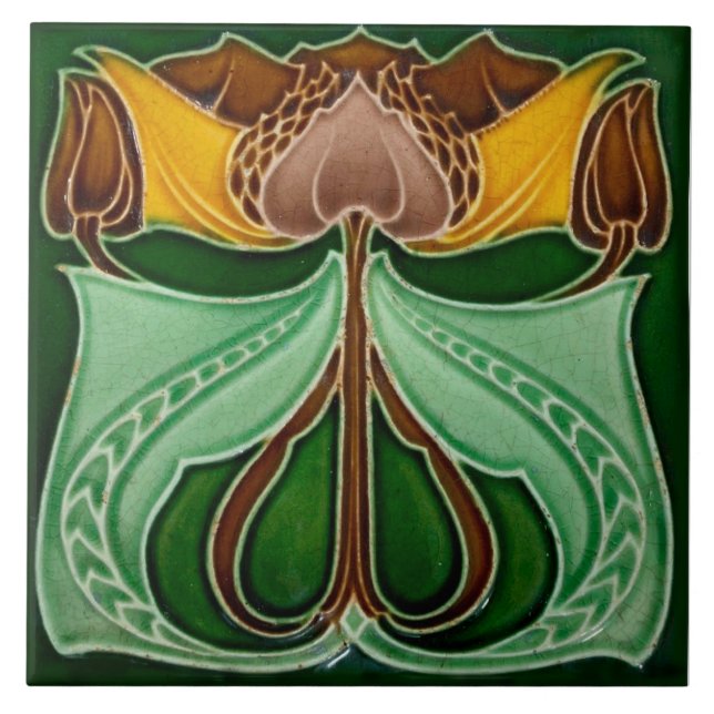 Art Nouveau ceramic tile (Frente)