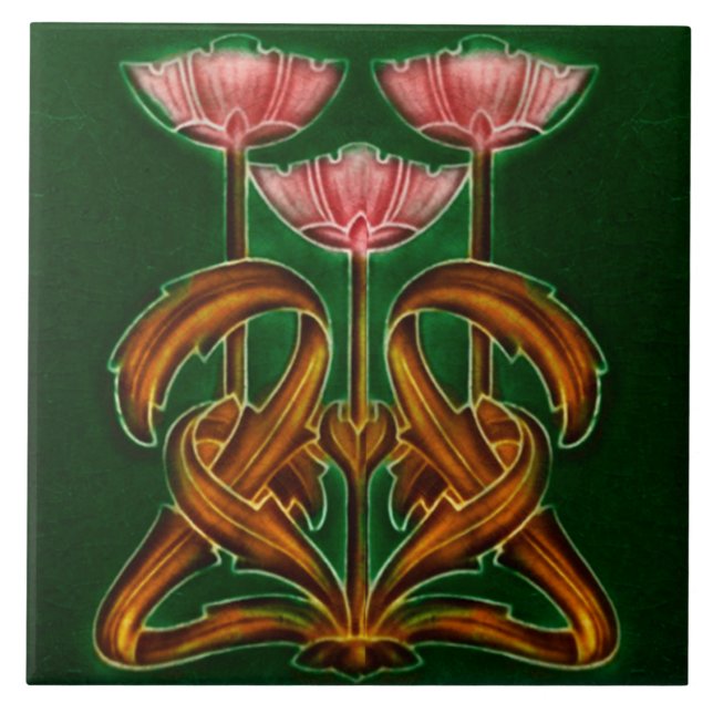 Art Nouveau Ceramic tile (Frente)
