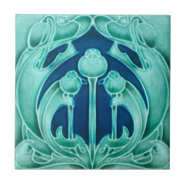 Art Nouveau ceramic tile