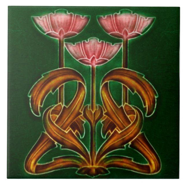 Art nouveau ceramic tile (Frente)