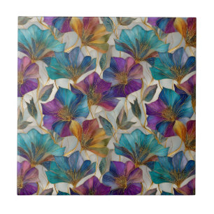 Art Nouveau clematis roxa