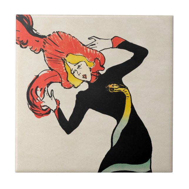 Art Nouveau Dancer Jane Avril por Toulouse Lautrec (Frente)