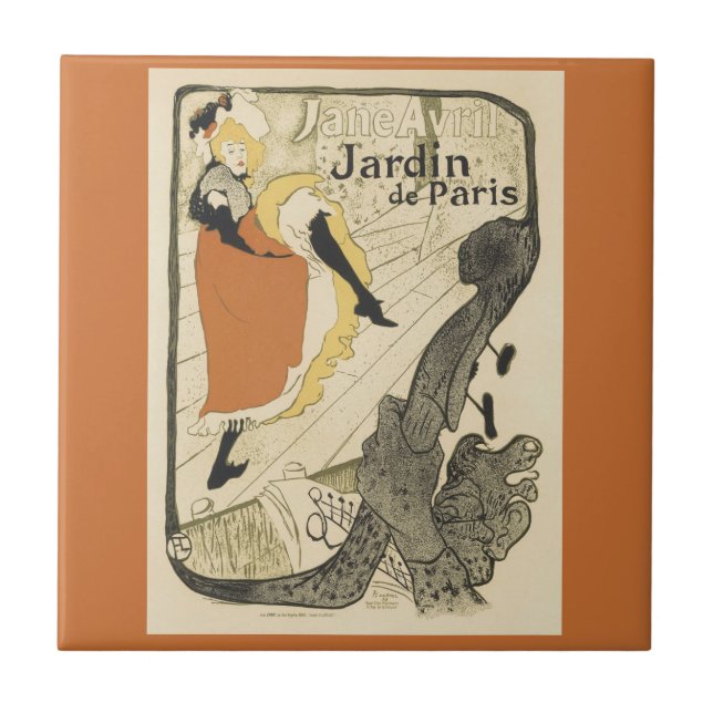 Art Nouveau Dancer Jane Avril por Toulouse Lautrec (Frente)