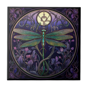 Art Nouveau Dragonfly Azulejo (Coleção de Pântanos