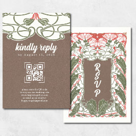 Art Nouveau Elegância Floral 2 RSVP QR