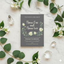 Art nouveau estilo escuro convite para o casamento