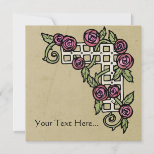 Art Nouveau estilo rosa arbor, design de canto