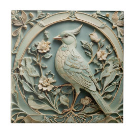 Art Nouveau Faux Alivio Bird Rico Floral