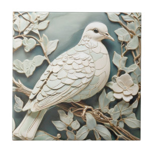 Art Nouveau Faux Alivio Direito Pombo-pomba