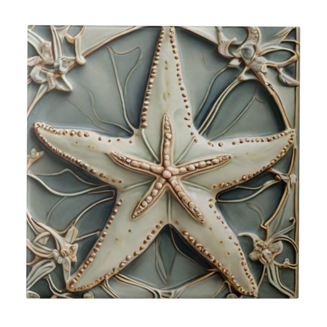 Art Nouveau Faux Alivio Ocean Starfish Star (Frente)