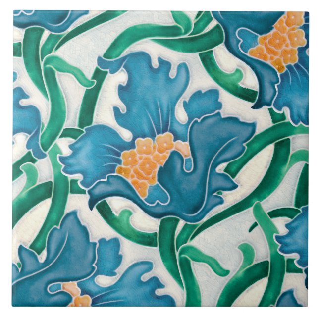 Art Nouveau Floral Majolica Pattern (Frente)