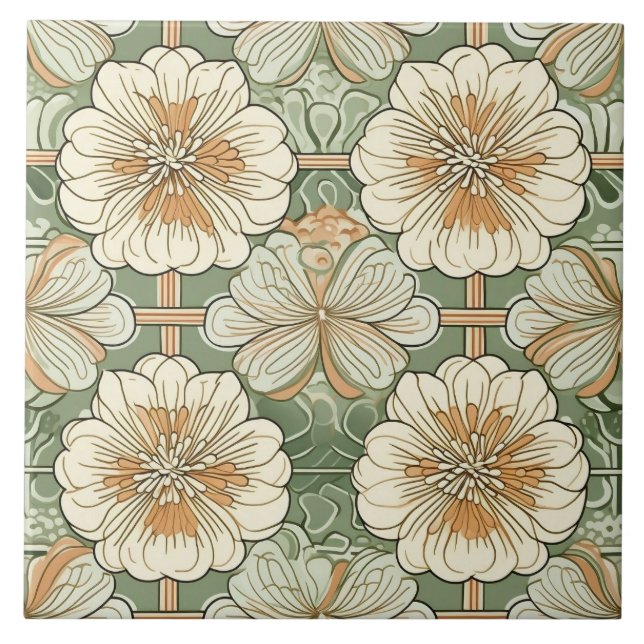 Art Nouveau Floral Pattern  (Frente)