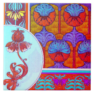 Art nouveau floral vintage flor victoriana