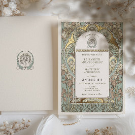 Art Nouveau Forno Botânico Acentos Dourados de Cas