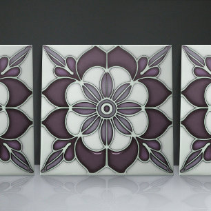 Art Nouveau Inspirou Geometria Clássica Floral Clá