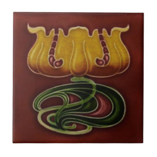 Art Nouveau Jugendstil c1900 Alemão - Repro Flora