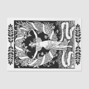 Art Nouveau Lady 17 Papel Tecido de Decoupage