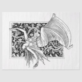 Art Nouveau Lady 18 Papel Tecido de Decoupage