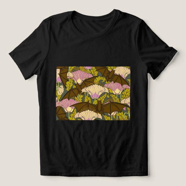 Art Nouveau Morcegos & Flores Gótico  (Design frontal)