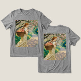 Art Nouveau Mulher de Pêssegos Cinza