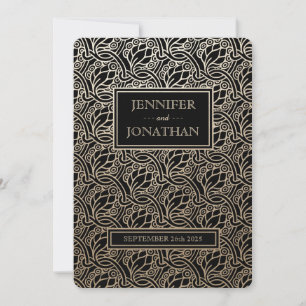 Art Nouveau Natureza Casamentos Convites Folha de 