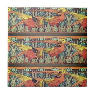 Art Nouveau Oiseaux, Jeu de Fond Cerâmica Azulejo