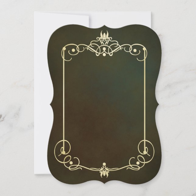 Art nouveau,ouro,chá escuro,Vitoriano,casamento,ca (Frente)