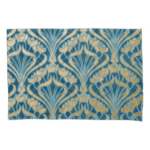 Art nouveau,ouro,teal,padrão,damasco,Vitoriano,be