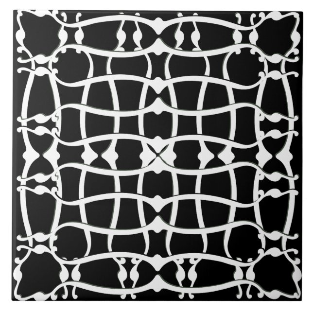 Art nouveau - padrão monocromático (Frente)