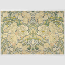 Art Nouveau Papel de Decouagem Floral