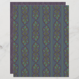 Art Nouveau Peacock Scrapbook Paper
