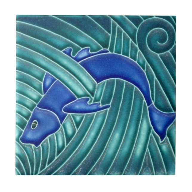 Art Nouveau - Peixe Azul Único (Frente)